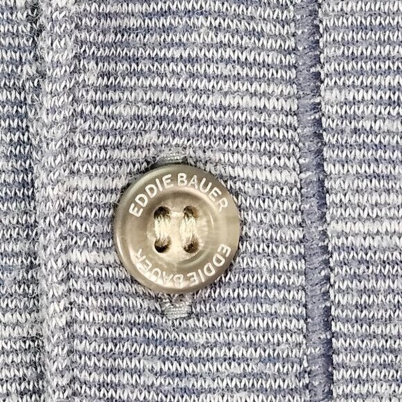 Eddie Bauer Henley Shirt Blue Pullover Long Sleeve Men's Size TL Tall Man - Picture 8 of 10